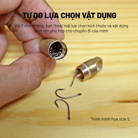 Nhộng chống nước EDC đồng thau đựng thuốc & vật dụng sinh tồn Vultura CS2601