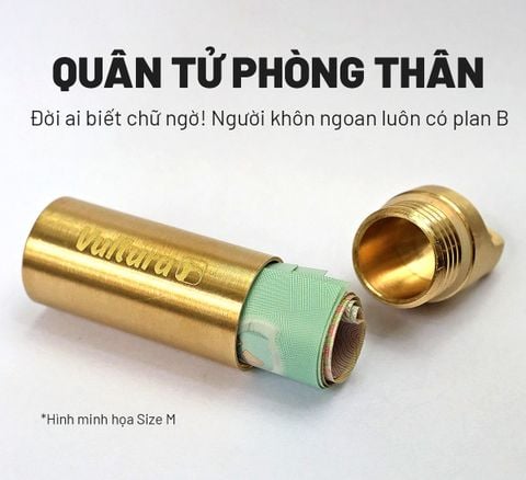 Nhộng chống nước EDC đồng thau đựng thuốc & vật dụng sinh tồn Vultura CS2601