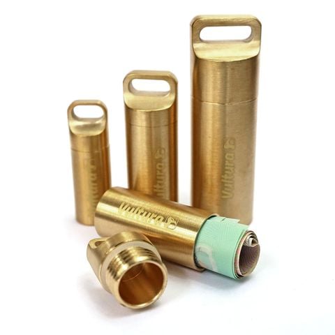 Nhộng chống nước EDC đồng thau đựng thuốc & vật dụng sinh tồn Vultura CS2601