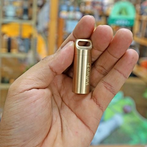 Nhộng chống nước EDC đồng thau đựng thuốc & vật dụng sinh tồn Vultura CS2601