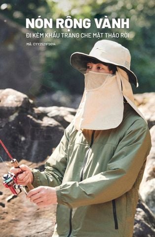 Nón rộng vành kèm khẩu trang&che gáy tháo rời Naturehike CYY2521FS014