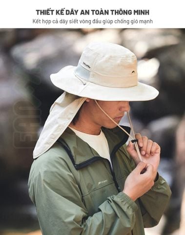Nón rộng vành kèm khẩu trang&che gáy tháo rời Naturehike CYY2521FS014