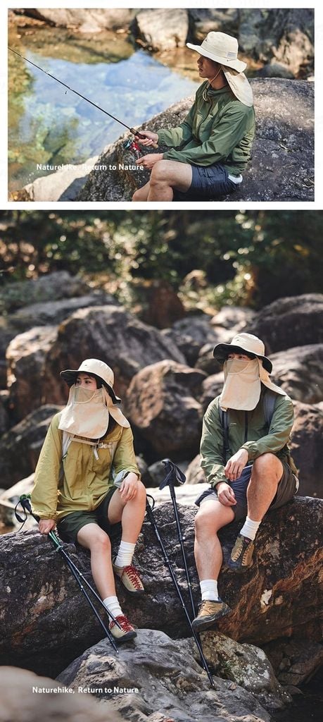 Nón rộng vành kèm khẩu trang&che gáy tháo rời Naturehike CYY2521FS014