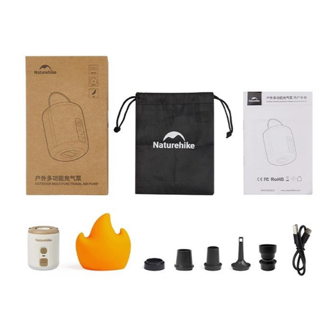 Bơm hơi kiêm đèn treo dã ngoại siêu nhỏ gọn Naturehike CNK2350DQ022