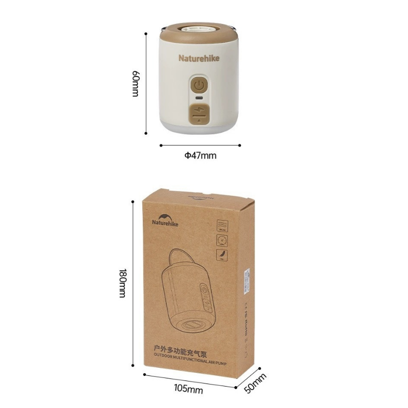 Bơm hơi kiêm đèn treo dã ngoại siêu nhỏ gọn Naturehike CNK2350DQ022