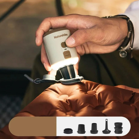 Bơm hơi kiêm đèn treo dã ngoại siêu nhỏ gọn Naturehike CNK2350DQ022