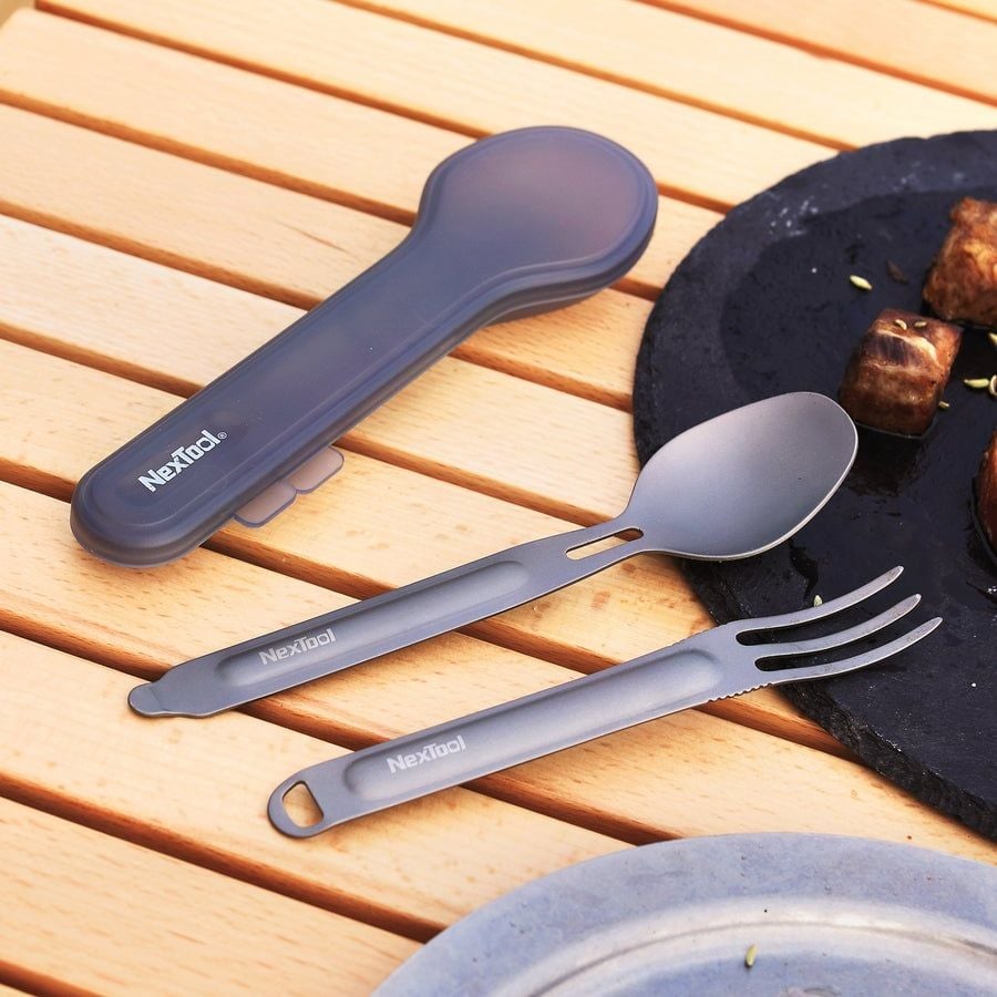 Nextool Tableware set bộ muỗng & nĩa dã ngoại xếp lồng vào nhau