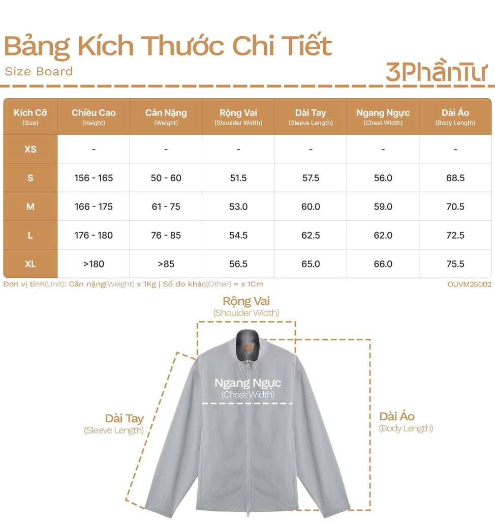 Áo Khoác Cản Gió Cổ Trụ Vải Taslan - OUVM25002