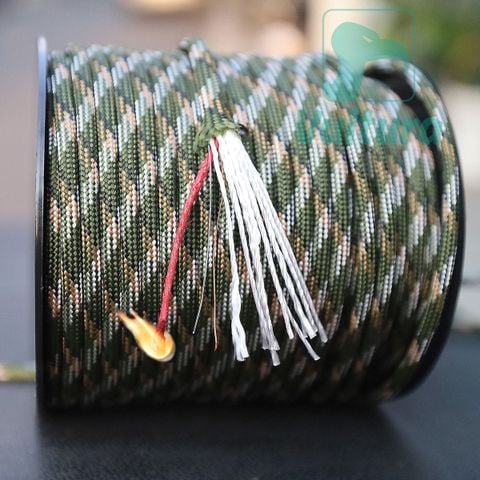 Cuộn 50m dây dù Paracord 550 sinh tồn 12 lõi kèm cước câu & bấc Vultura RO2601