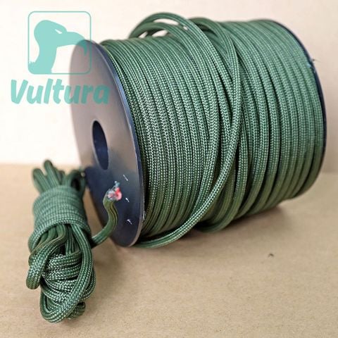 Cuộn 50m dây dù Paracord 550 sinh tồn 12 lõi kèm cước câu & bấc Vultura RO2601