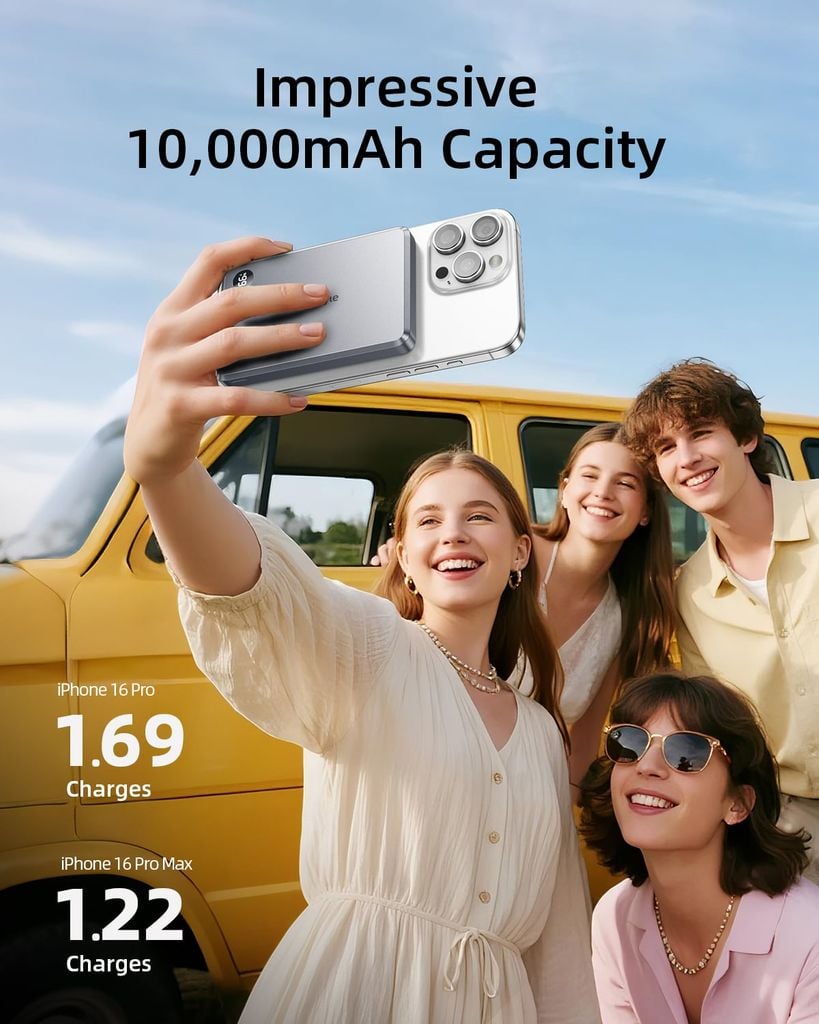 Pin sạc dự phòng Innostyle MagSlim 10,000mAh hỗ trợ sạc không dây