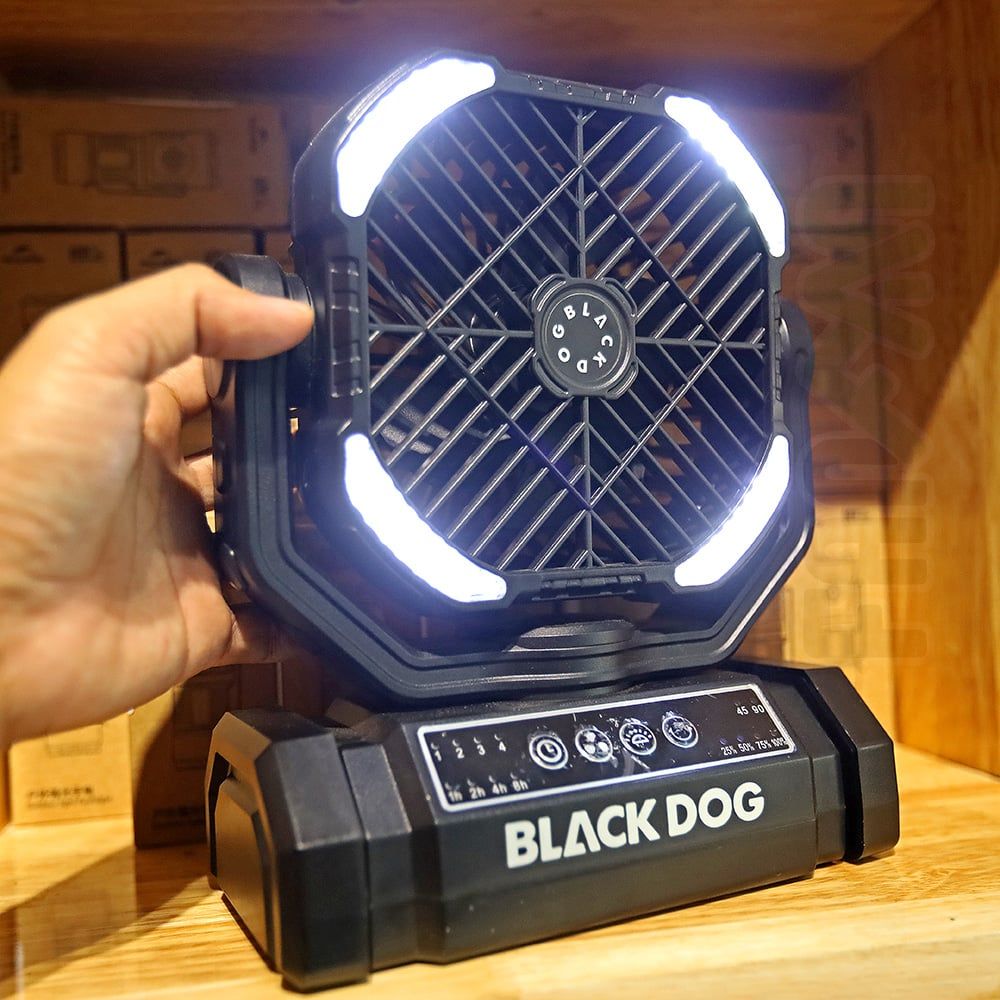 Quạt sạc 10,000mAh kiêm đèn bàn cắm trại BLACKDOG CBD2550ZM038