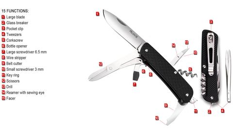 Ruike M31 Dao xếp kèm kéo 15 chức năng bỏ túi