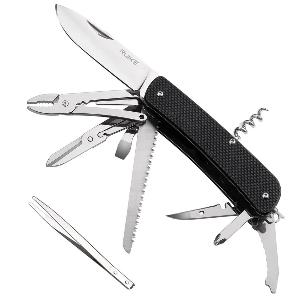 Ruike LD51 Dao xếp kèm Kềm-Kéo-Cưa 23 chức năng có khóa lưỡi