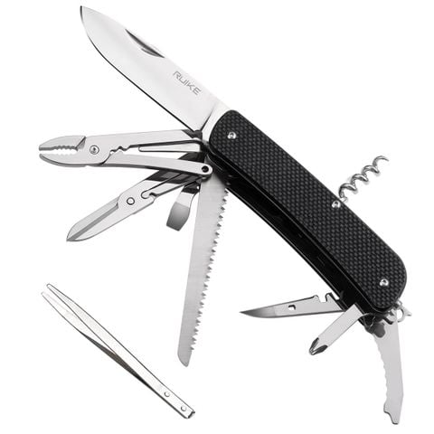 Ruike LD51 Dao xếp kèm Kềm-Kéo-Cưa 23 chức năng có khóa lưỡi