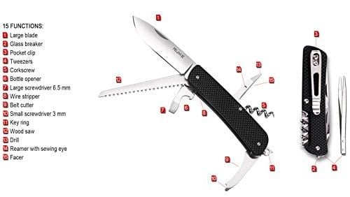 Ruike M32 Dao xếp kèm cưa 15 chức năng bỏ túi