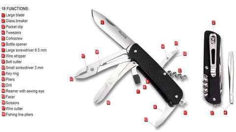 Ruike M41 Dao xếp kèm kìm-kéo 18 chức năng bỏ túi