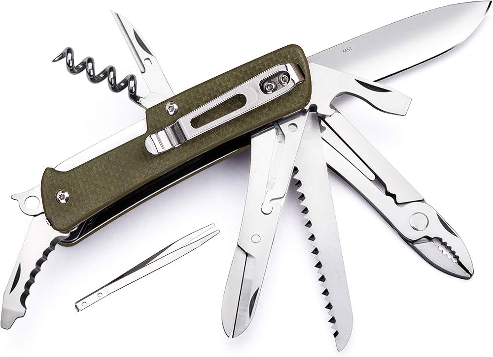 Ruike M51 Dao xếp kèm Kìm-cưa-kéo 19 chức năng bỏ túi