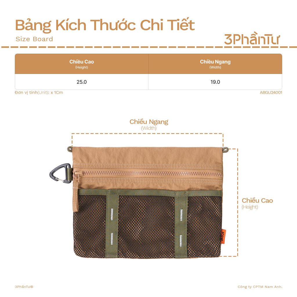Túi Mô-đun Vải Taslan - ABGU24001