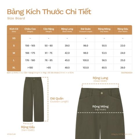 Quần Dài Work-wear Ống Đứng Vải Elasterell-P Dệt Chéo - BWPM24001