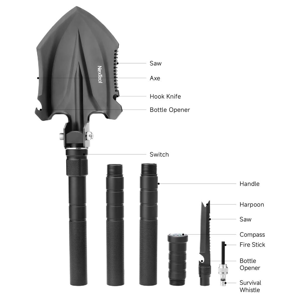 Nextool Multi Shovel xẻng sinh tồn đa năng lắp ráp