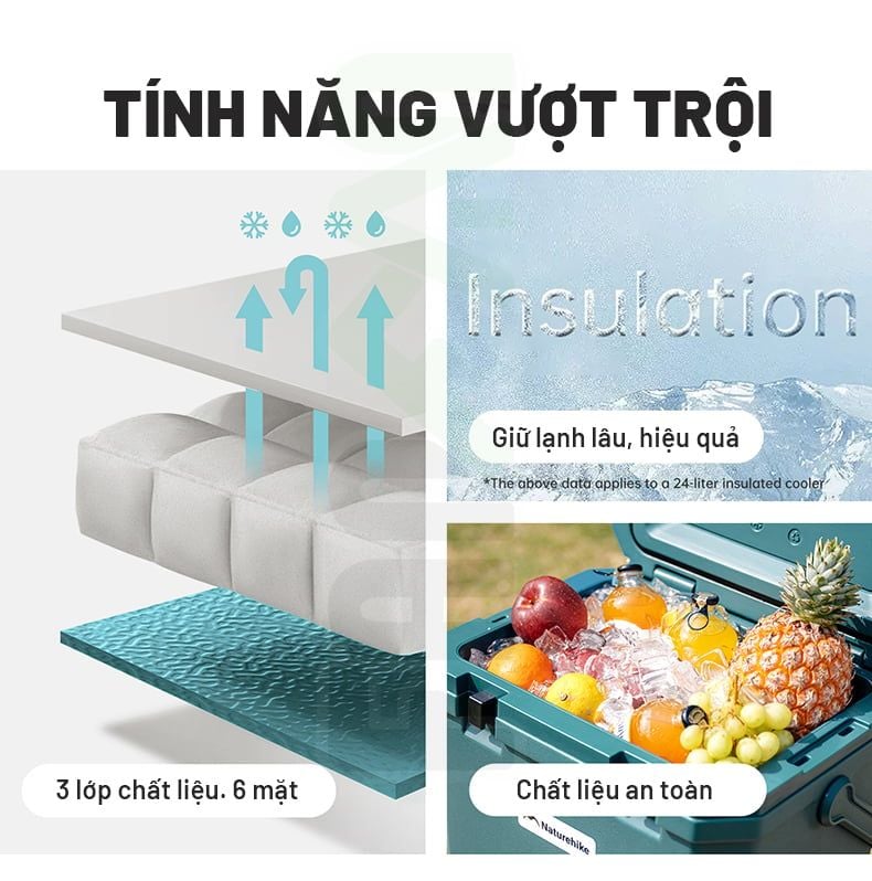 Thùng đá giữ lạnh Naturehike Whales-Pro CNK2650CF012