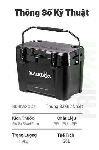 Thùng giữ lạnh dã ngoại 26L Blackdog BD-BWX003