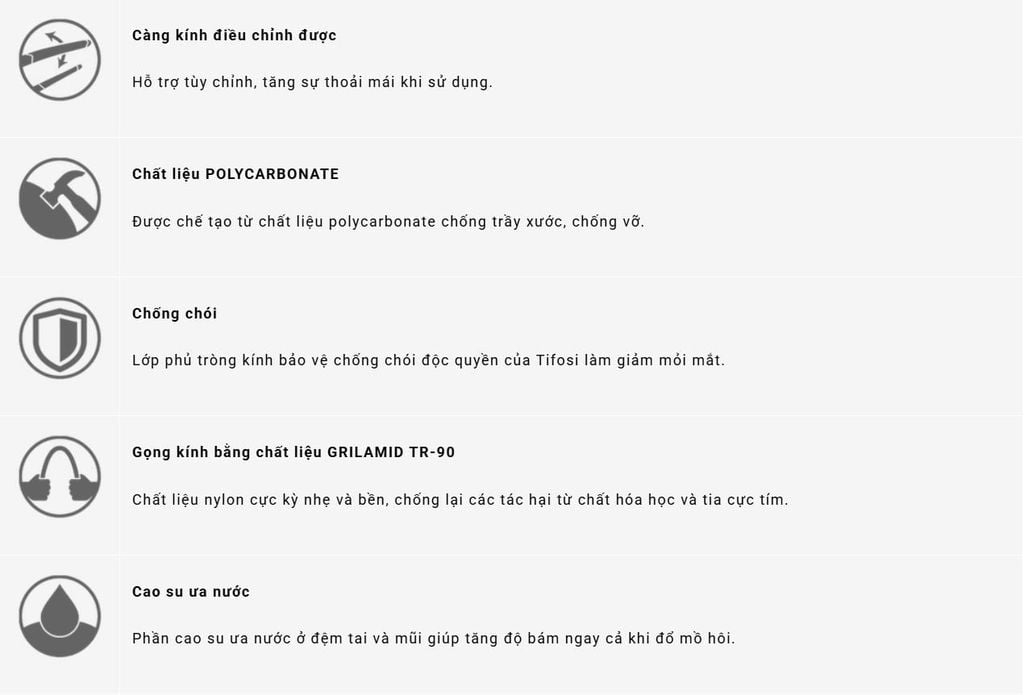 Mắt kính thể thao Tifosi Crit