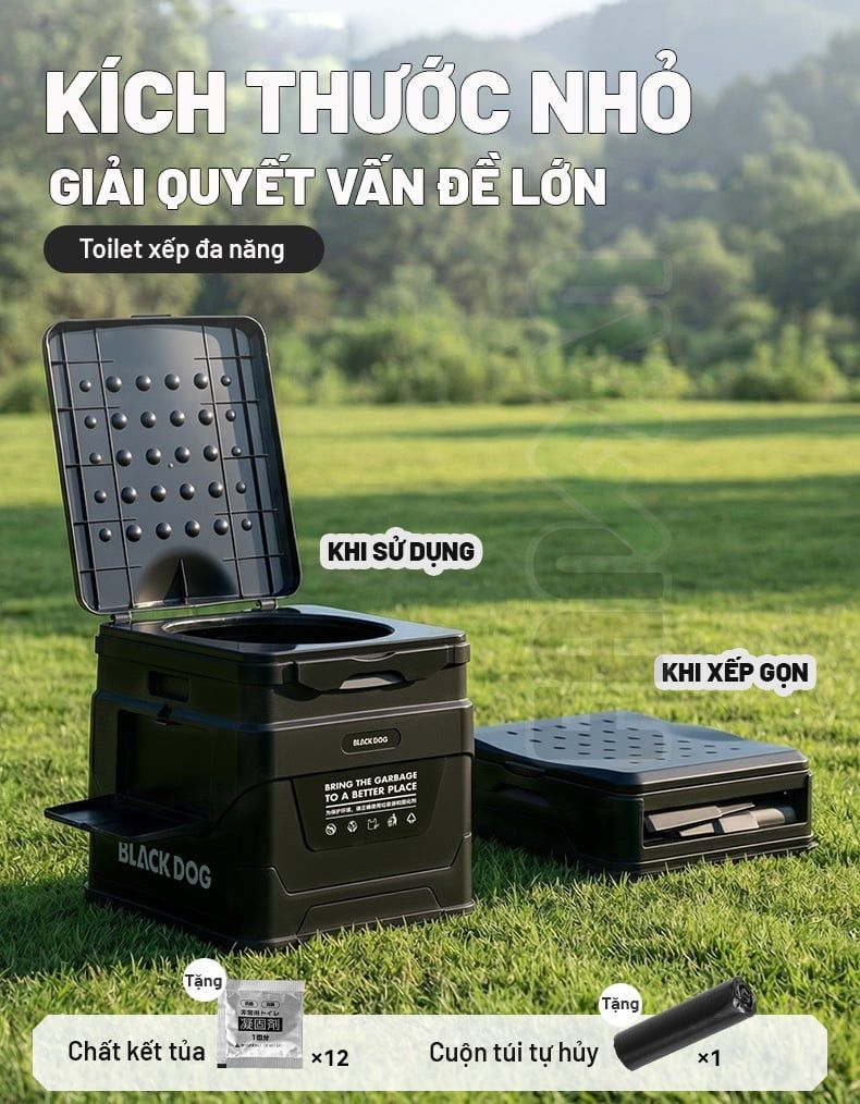 Toilet di động xếp gọn BLACKDOG CBD2550PJ079