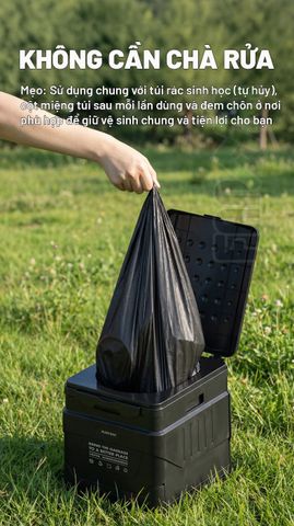 Toilet di động xếp gọn BLACKDOG CBD2550PJ079