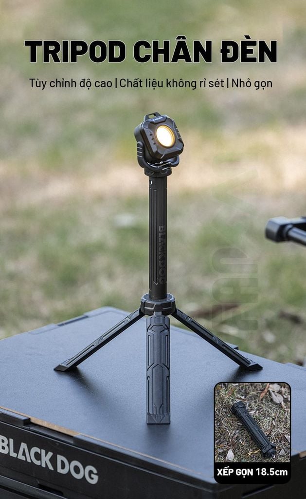 Tripod chân đèn cắm trại tăng giảm độ cao Blackdog CBD2550PJ061