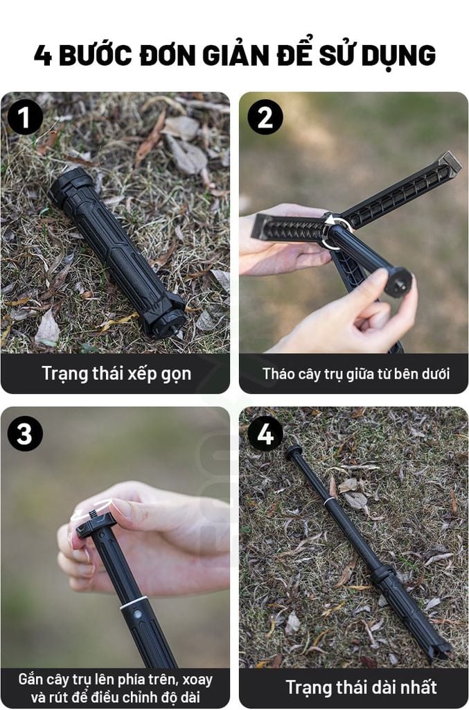 Tripod chân đèn cắm trại tăng giảm độ cao Blackdog CBD2550PJ061