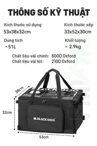Túi Tactical đựng đồ camping Blackdog CBD2450XB016