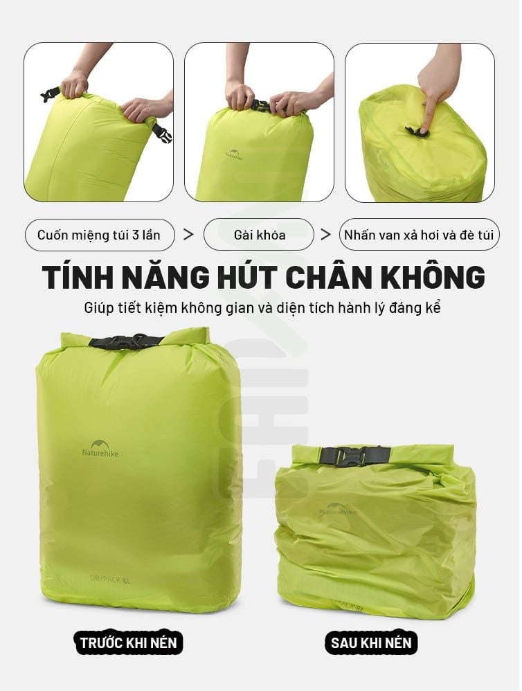 Túi khô chống nước hút chân không Naturehike CNK2550XB012 / CNK2650XB019
