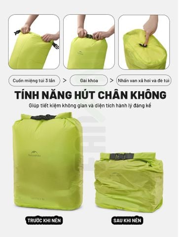 Túi khô chống nước hút chân không Naturehike CNK2550XB012 / CNK2650XB019