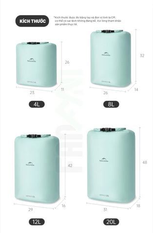 Túi khô chống nước hút chân không Naturehike CNK2550XB012 / CNK2650XB019