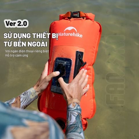 Túi phao bơi kiêm đựng đồ chống nước Naturehike 18L NH17S001-G