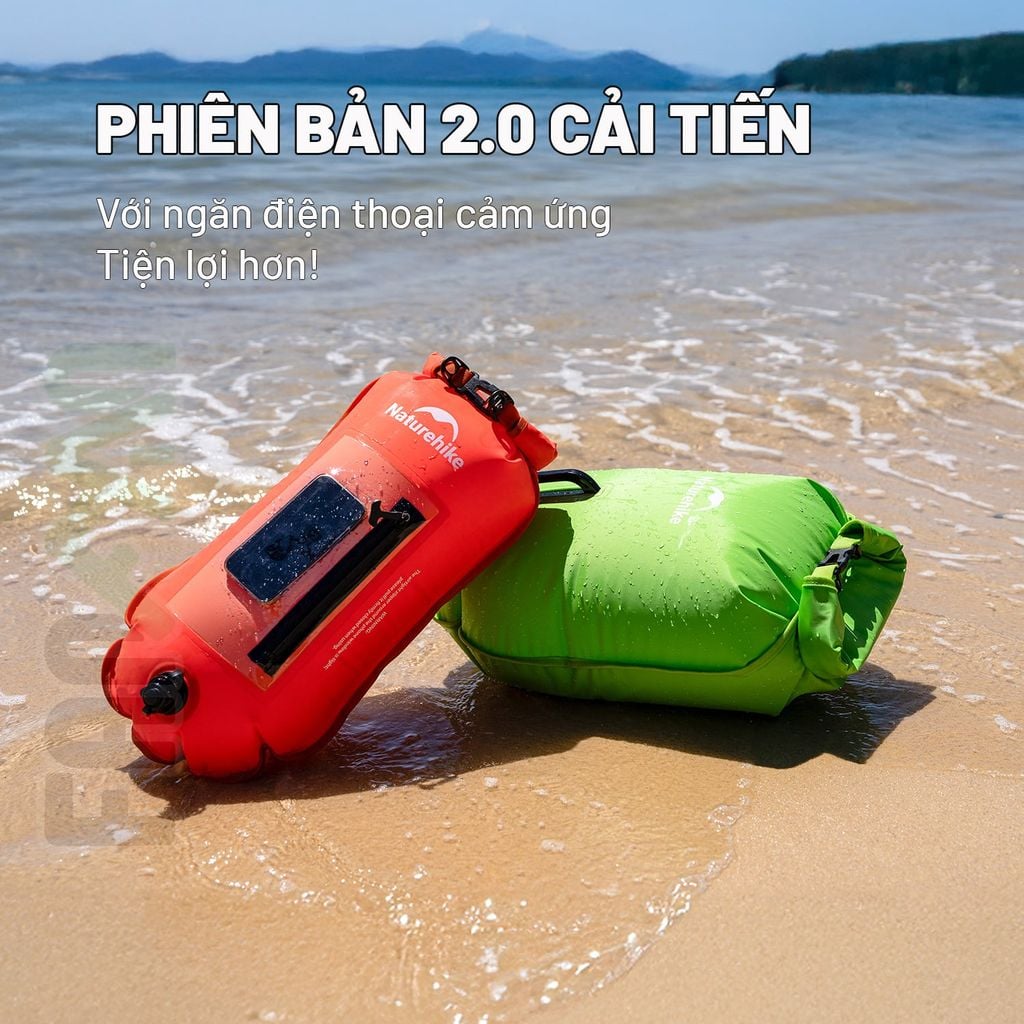 Túi phao bơi kiêm đựng đồ chống nước Naturehike 18L NH17S001-G