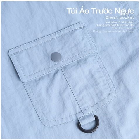Áo Khoác Đa Năng Có Mũ Vải Taslan - OCJM24002