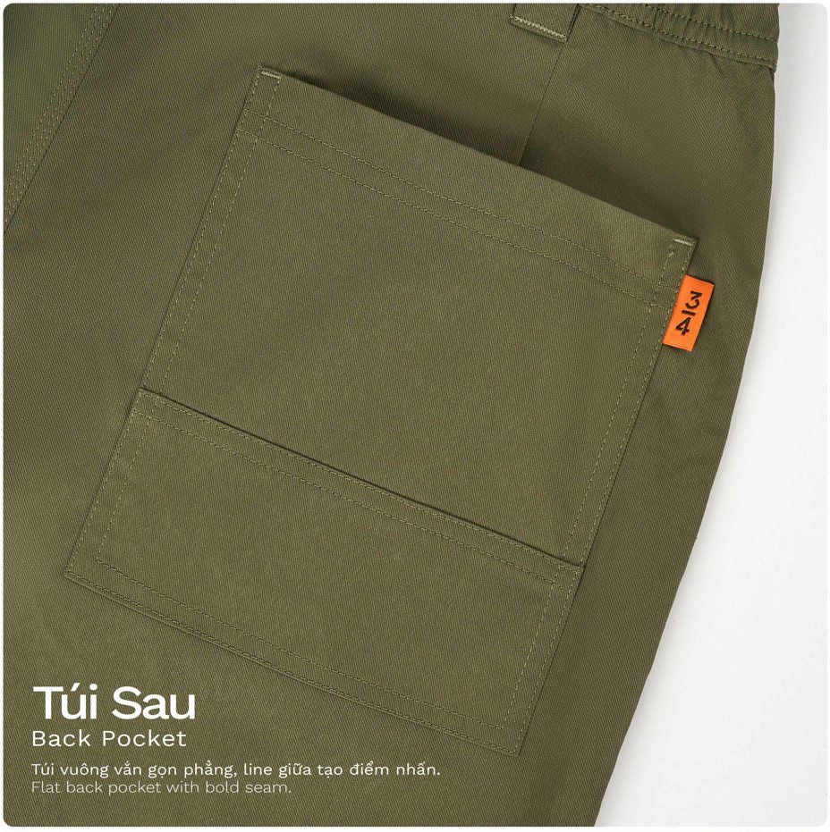 Quần Dài Work-wear Ống Đứng Vải Elasterell-P Dệt Chéo - BWPM24001