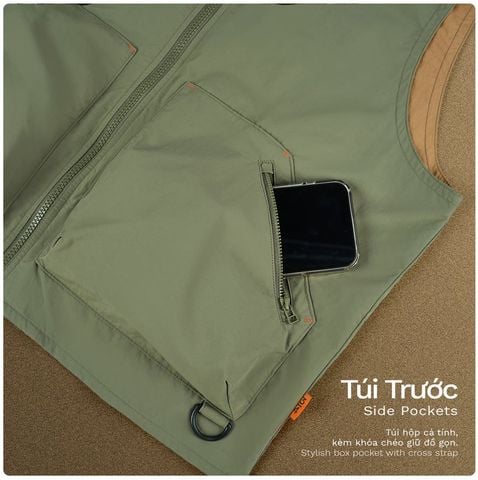 Áo Gi-lê Đa Năng Có Thể Mặc 2 Mặt Vải Taslan - OGLM24001