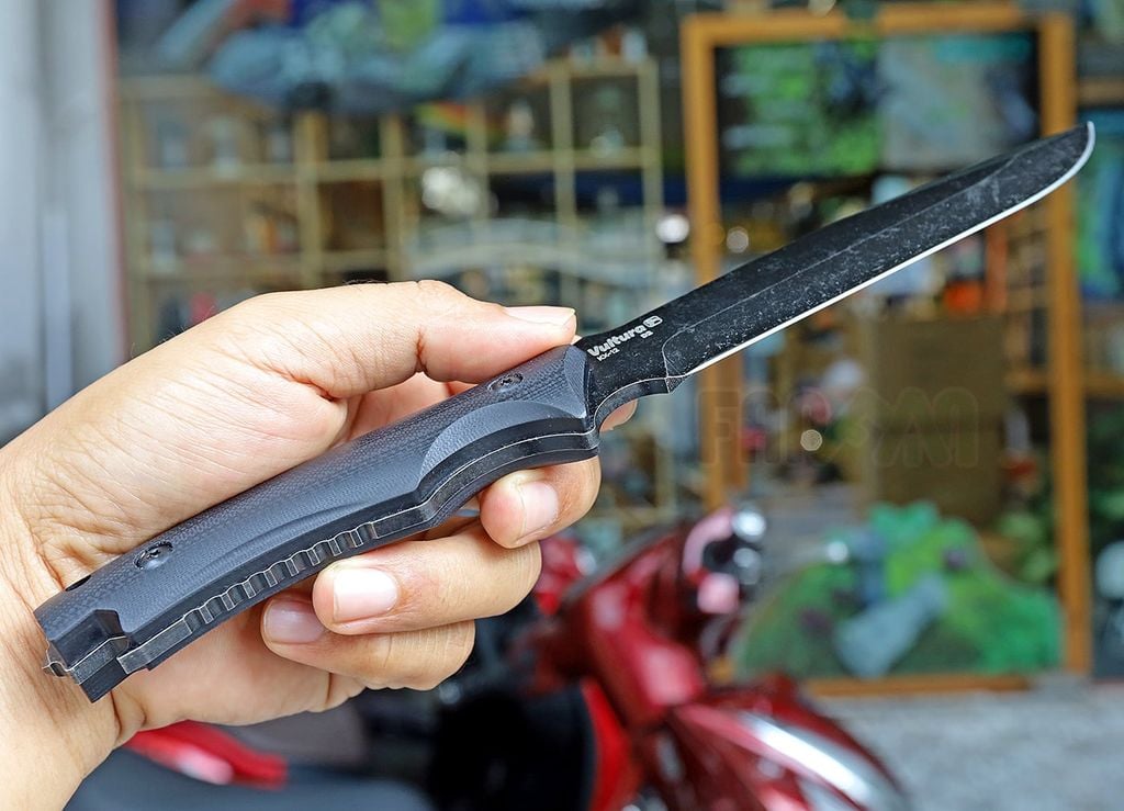 Vultura KX-12 Raven dao dã ngoại Full-tang, thép D2, ốp cán G10, vỏ Kydex