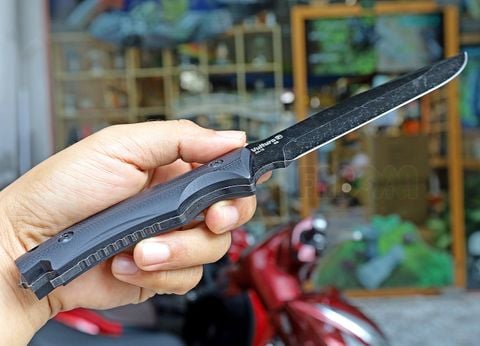 Vultura KX-12 Raven dao dã ngoại Full-tang, thép D2, ốp cán G10, vỏ Kydex
