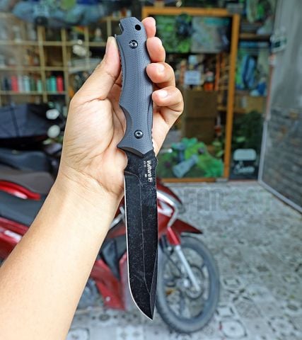 Vultura KX-12 Raven dao dã ngoại Full-tang, thép D2, ốp cán G10, vỏ Kydex