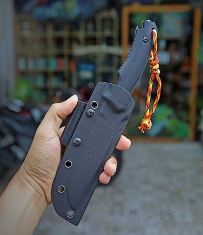Vultura KX-12 Raven dao dã ngoại Full-tang, thép D2, ốp cán G10, vỏ Kydex