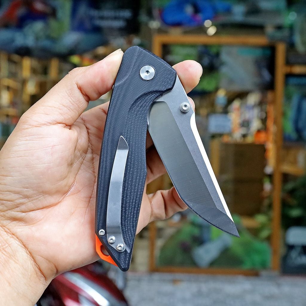 Vultura KZ-09 Kestrel Dao xếp EDC thép D2, ốp G10, lưỡi Tanto