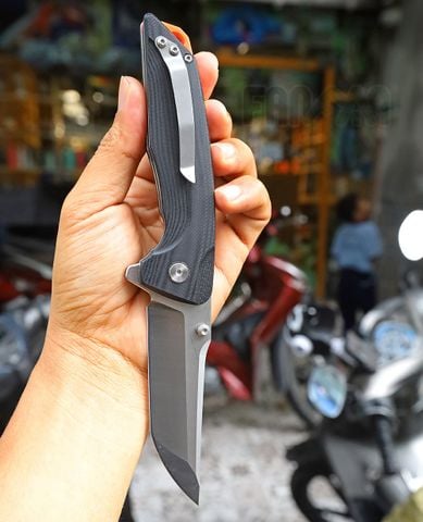 Vultura KZ-09 Kestrel Dao xếp EDC thép D2, ốp G10, lưỡi Tanto