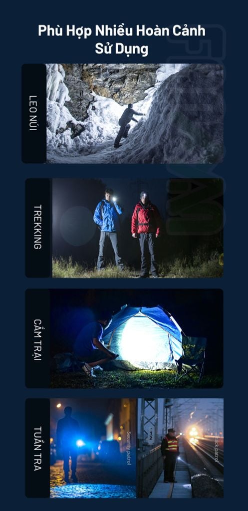 Wuben C2 đèn pin sạc dự phòng đa năng