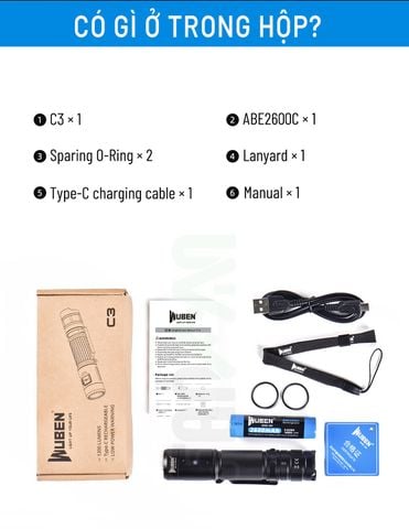 Wuben C3 đèn pin EDC đa năng