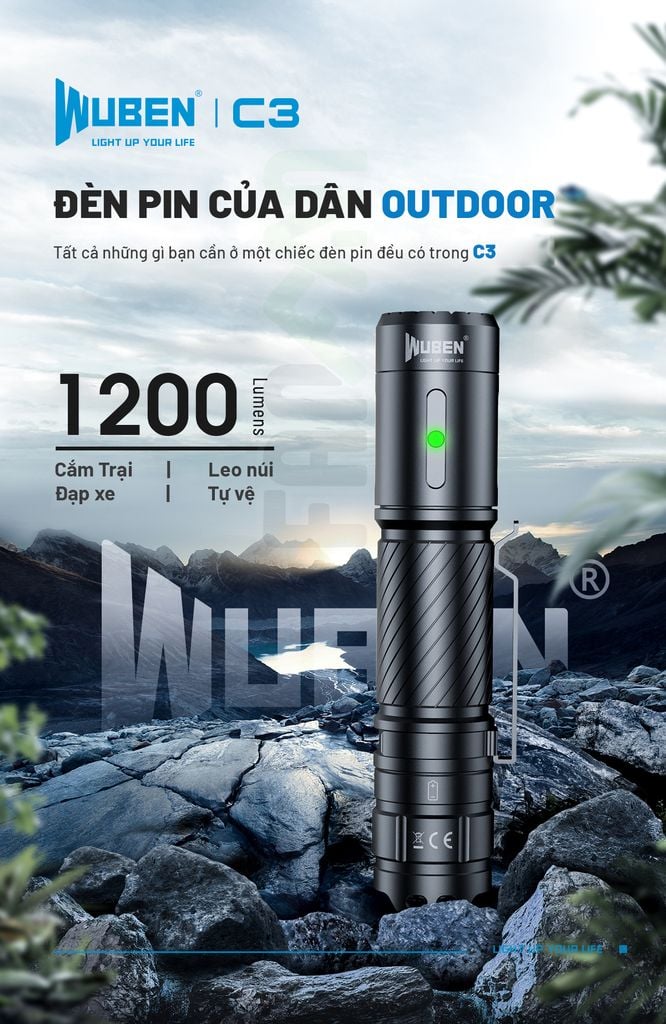 Wuben C3 đèn pin EDC đa năng